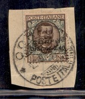 OCCUPAZIONI - CORFÙ - 1923 - 2,40 Dracme Su 1 Lira (11) Su Frammento Con Annullo Del Giorno D’emissione 20.9.23 - Autres & Non Classés