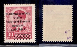 OCCUPAZIONI - LUBIANA - 1941 - 30 Din (33) - Gomma Originale (130) - Sonstige & Ohne Zuordnung