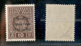 OCCUPAZIONI - MONTENEGRO - 1941 - 10 Din (5ga) Con Errore X1X - Gomma Integra (180) - Autres & Non Classés