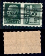 OCCUPAZIONI - ZARA  - 1943 - 25 Cent Milizia (30 - Quinto Tipo) - A Diverse - Gomma Integra (450) - Autres & Non Classés