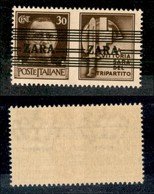 OCCUPAZIONI - ZARA  - 1943 - 30 Cent Milizia (33b) - A Con Accento (pos. 9) - Gomma Integra (180) - Autres & Non Classés