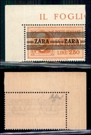 OCCUPAZIONI - ZARA  - 1943 - 2,50 Lire (4 - Primo Tipo) Angolo Di Fogli - Gomma Integra - Caffaz (375) - Sonstige & Ohne Zuordnung