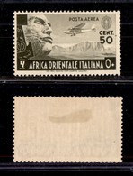 COLONIE - AFRICA ORIENTALE - 1938 - 50 Cent (2 - Aerea) - Gomma Originale (110) - Other & Unclassified
