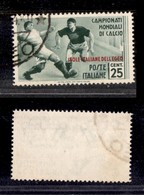 COLONIE - EGEO - 1934 - 25 Cent Calcio (76) Usato (140) - Autres & Non Classés