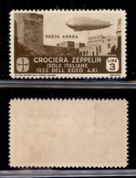 COLONIE - EGEO - 1933 - 3 Lire Zeppelin (22) - Gomma Integra (450) - Sonstige & Ohne Zuordnung