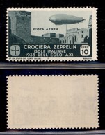 COLONIE - EGEO - 1933 - 10 Lire Zeppelin (24) - Gomma Integra (450) - Sonstige & Ohne Zuordnung