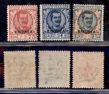 COLONIE - ERITREA - 1926 - Floreale (113/115) - Serie Completa - Gomma Integra (1.250) - Autres & Non Classés