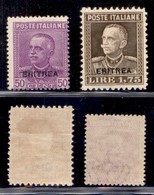 COLONIE - ERITREA - 1928/1929 - Soprastampati (136/137) - Serie Completa - Gomma Originale (260) - Autres & Non Classés