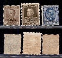 COLONIE - LIBIA - 1928/1929 - Soprastampati (78/80) - Serie Completa - Gomma Originale (240) - Other & Unclassified