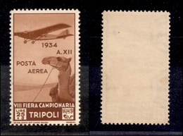 COLONIE - LIBIA - 1934 - 25 Lire Ottava Fiera (18 - Aerea) - Gomma Integra (750) - Other & Unclassified