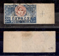 COLONIE - LIBIA - 1921 - 30 Cent (3f) Bordo Foglio Non Dentellato - Tripoli Molo 10.7.25 - Diena (550+) - Autres & Non Classés