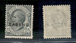 COLONIE - SASENO  - 1923 - 15 Cent (2) - Gomma Integra (200) - Sonstige & Ohne Zuordnung