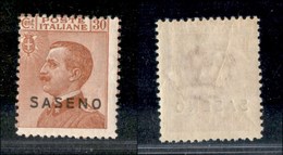 COLONIE - SASENO  - 1923 - 30 Cent (5) - Gomma Integra (200) - Sonstige & Ohne Zuordnung