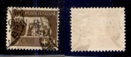 REPUBBLICA SOCIALE - 1943 - GNR Brescia - 5 Cent (470/I) Usato - Soprastampa Spostata A Sinistra - Autres & Non Classés