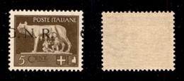 REPUBBLICA SOCIALE - 1943 - GNR Brescia - 5 Cent (470/Ifc) - G A Cavallo - Gomma Integra (120) - Autres & Non Classés