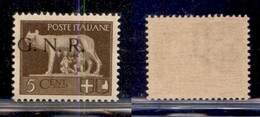 REPUBBLICA SOCIALE - 1943 - GNR Brescia - 5 Cent (470/Ipc) - Punto Grosso Dopo R - Soprastampa A Sinistra - Gomma Integr - Autres & Non Classés