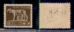 REPUBBLICA SOCIALE - 1943 - GNR Brescia - 5 Cent (470/Iq Errore L) Con Decalco + R Accostato A N - Gomma Originale - Fie - Sonstige & Ohne Zuordnung