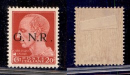 REPUBBLICA SOCIALE - 1943 - GNR Brescia - 20 Cent (473/I L) - R Accostato A N - Gomma Originale - Other & Unclassified