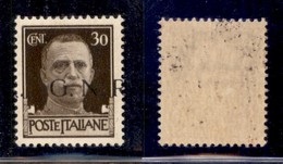 REPUBBLICA SOCIALE - 1943 - GNR Brescia - 30 Cent (475/Ihb) Con Punto A Sinistra (R A Cavallo) - Gomma Integra (300+) - Autres & Non Classés