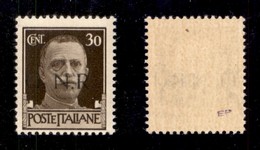 REPUBBLICA SOCIALE - 1943 - GNR Brescia - 30 Cent (475/I L) Con R Accostato A N - Gomma Integra (375) - Sonstige & Ohne Zuordnung