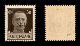 REPUBBLICA SOCIALE - 1943 - GNR Brescia - 30 Cent (475/I L) Con R Accostato A N - Gomma Integra (375) - Autres & Non Classés