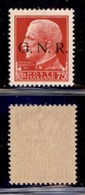 REPUBBLICA SOCIALE - 1943 - GNR Brescia - 75 Cent (478/I) - Gomma Integra (300) - Sonstige & Ohne Zuordnung