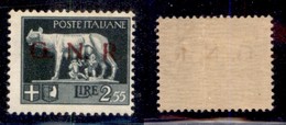 REPUBBLICA SOCIALE - 1943 - GNR Brescia - Spaziati - 2,55 Lire (483/A) - Gomma Integra - Leggera Piega Verticale Al Cent - Sonstige & Ohne Zuordnung