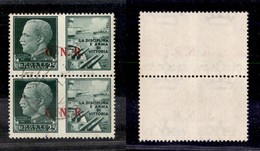 REPUBBLICA SOCIALE - 1943 - GNR Brescia - Propaganda - 25 Cent Marina (13/II) - Coppia Usata - Autres & Non Classés
