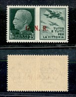 REPUBBLICA SOCIALE - 1943 - GNR Brescia - Propaganda - 25 Cent Aviazione (15/IIef) Con Punto Piccolo Dopo R (pos. 48) -  - Sonstige & Ohne Zuordnung