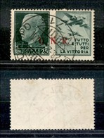 REPUBBLICA SOCIALE - 1943 - GNR Brescia - Propaganda - 25 Cent Aviazione (15/IIef) Usato - Punto Piccolo Dopo R - Otros & Sin Clasificación