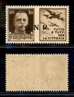 REPUBBLICA SOCIALE - 1943 - GNR Brescia - Propaganda - 30 Cent Aviazione (19/Iee) Con Punto Piccolo Dopo N (pos. 13) - G - Autres & Non Classés