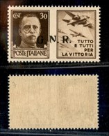 REPUBBLICA SOCIALE - 1943 - GNR Brescia - Propaganda - 30 Cent Aviazione (19/Ieea) Con Punto Piccolo Dopo G + N Difettos - Autres & Non Classés