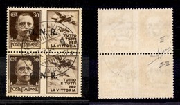 REPUBBLICA SOCIALE - 1943 - GNR Brescia - Propaganda - Secondo Tipo + R Terzo - 30 Cent Aviazione (19/I + 19/Ia) - Coppi - Autres & Non Classés