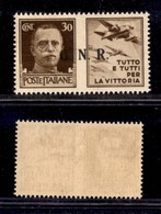 REPUBBLICA SOCIALE - 1943 - GNR Brescia - Propaganda - 30 Cent Aviazione (19/IIei) Con Punti Piccoli - Gomma Integra - Sonstige & Ohne Zuordnung