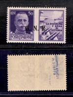 REPUBBLICA SOCIALE - 1943 - GNR Brescia - Propaganda - 50 Cent Marina (21/IIee) Con Punto Piccolo Dopo N (pos. 84) - Gom - Autres & Non Classés