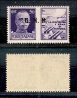 REPUBBLICA SOCIALE - 1943 - GNR Brescia - Propaganda - 50 Cent Marina (21/IIei) Con Tre Punti Piccolo - Gomma Integra - Sonstige & Ohne Zuordnung
