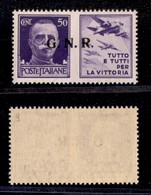 REPUBBLICA SOCIALE - 1943 - GNR Brescia - Propaganda - 50 Cent Aviazione (23/Ief) Con Punto Piccolo Dopo R (pos. 9) - Go - Sonstige & Ohne Zuordnung