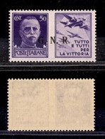 REPUBBLICA SOCIALE - 1943 - GNR Brescia - Propaganda - 50 Cent Aviazione (23/IIef) Con Punto Piccolo Dopo R - Gomma Inte - Autres & Non Classés