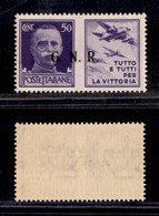 REPUBBLICA SOCIALE - 1943 - GNR Brescia - Propaganda - 50 Cent Aviazione (23/IIei) - Punti Piccoli - Gomma Integra - Sonstige & Ohne Zuordnung