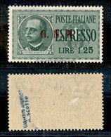 REPUBBLICA SOCIALE - 1943 - GNR Brescia - Espressi - 1,25 Lire (19/III) - Punto Scalpellato (minima Traccia) Dopo R (pos - Autres & Non Classés