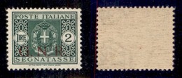 REPUBBLICA SOCIALE - 1943 - GNR Brescia - Segnatasse - 2 Lire (56/I) - Gomma Integra (500) - Sonstige & Ohne Zuordnung