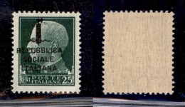 REPUBBLICA SOCIALE - 1944 - Provvisori - Firenze - 25 Cent (491) Con Errore Taliana (pos. 27) - Gomma Integra (110) - Sonstige & Ohne Zuordnung
