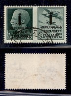 REPUBBLICA SOCIALE - 1944 - Provvisori - Propaganda - Firenze - 25 Cent Aviazione (39) Usato (350) - Sonstige & Ohne Zuordnung