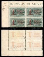 REPUBBLICA SOCIALE - 1944 - Provvisori - Espressi - Firenze - 1,25 Lire (21/I) In Quartina Angolare - Nuova Senza Gomma - Autres & Non Classés