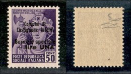 EMISSIONI LOCALI - CASTIGLIONE D’INTELVI - 1945 - 50 Cent + 1 Lira (10) - Gomma Integra (125) - Other & Unclassified