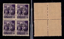 EMISSIONI LOCALI - CASTIGLIONE D’INTELVI - 1945 - 50 Cent + 1 Lira (10) In Quartina - Gomma Integra (500) - Sonstige & Ohne Zuordnung