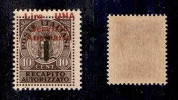 EMISSIONI LOCALI - GUIDIZZOLO - 1945 - 1 Lira Su 10 Cent (2c) Con Soprastampa In Alto - Gomma Integra (300) - Sonstige & Ohne Zuordnung