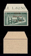 EMISSIONI C.L.N. - AOSTA - 1944 - 1,25 Lire + 50 Lire (8 - Espressi) Bordo Foglio Con Soprastampa Speculare A Secco Sul  - Andere & Zonder Classificatie