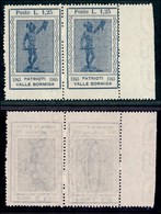 EMISSIONI C.L.N. - VALLE BORMIDA - 1945 - 1,25 Lire Perseo (14bb) - Coppia Bordo Foglio Con Filigrana Corona - Sempre Se - Sonstige & Ohne Zuordnung