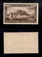 REPUBBLICA - 1949 - 100 Lire Repubblica Romana (600) - Gomma Integra (340) - Other & Unclassified